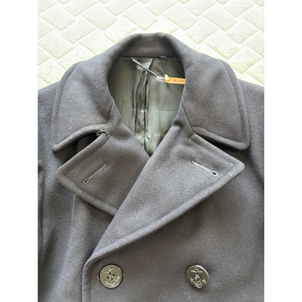 US Navy Military Wool Pea Coat Mens 30 Blue Naval Pembroke Button Issued - Picture 3 of 12